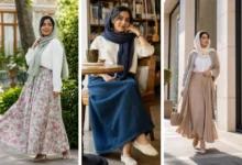 دامن بلند زنانه را با چه مانتو و شومیزی ست کنیم